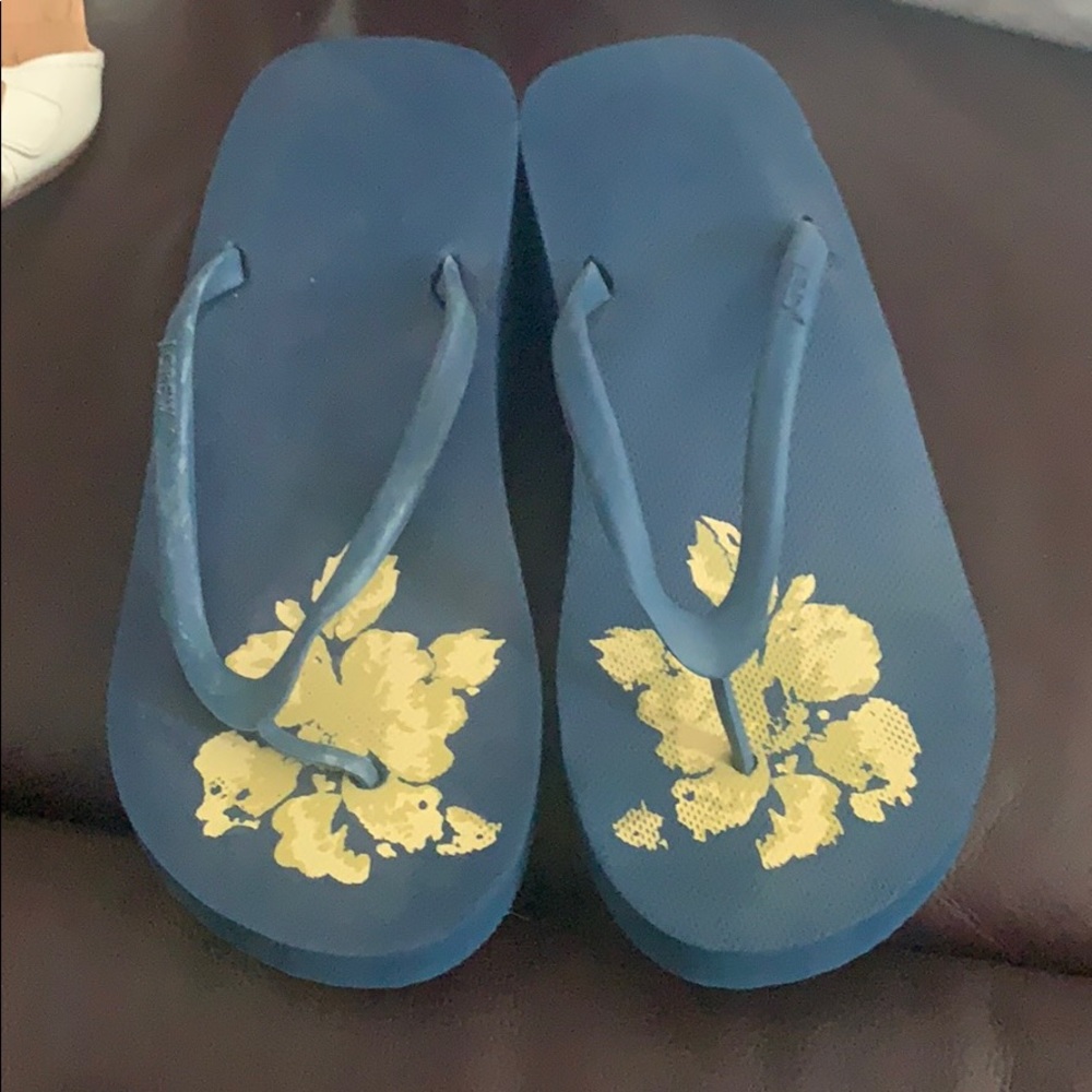 J. Crew wedge flip flops